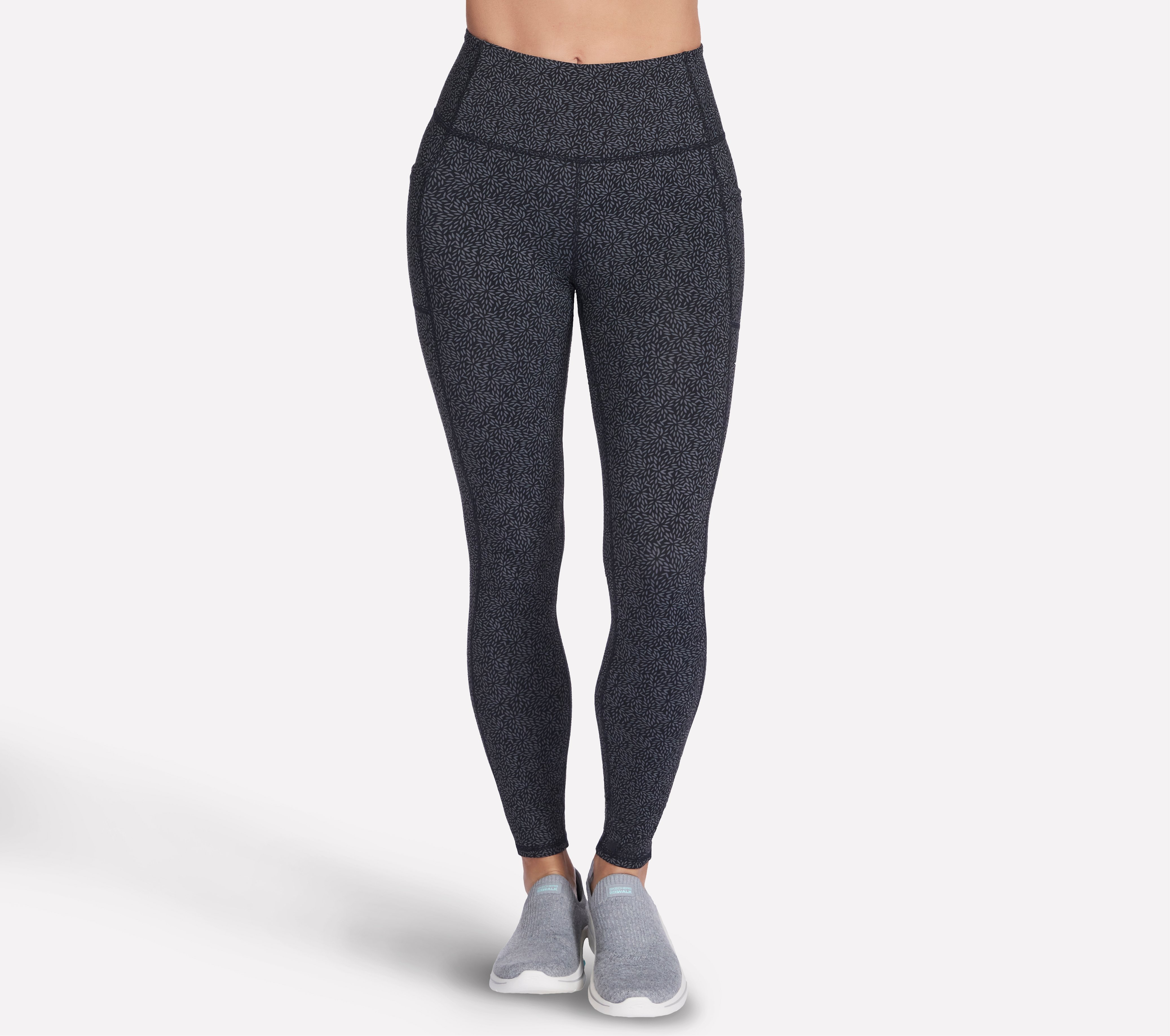 GO WALK Full Length High-Waisted Daisies Legging