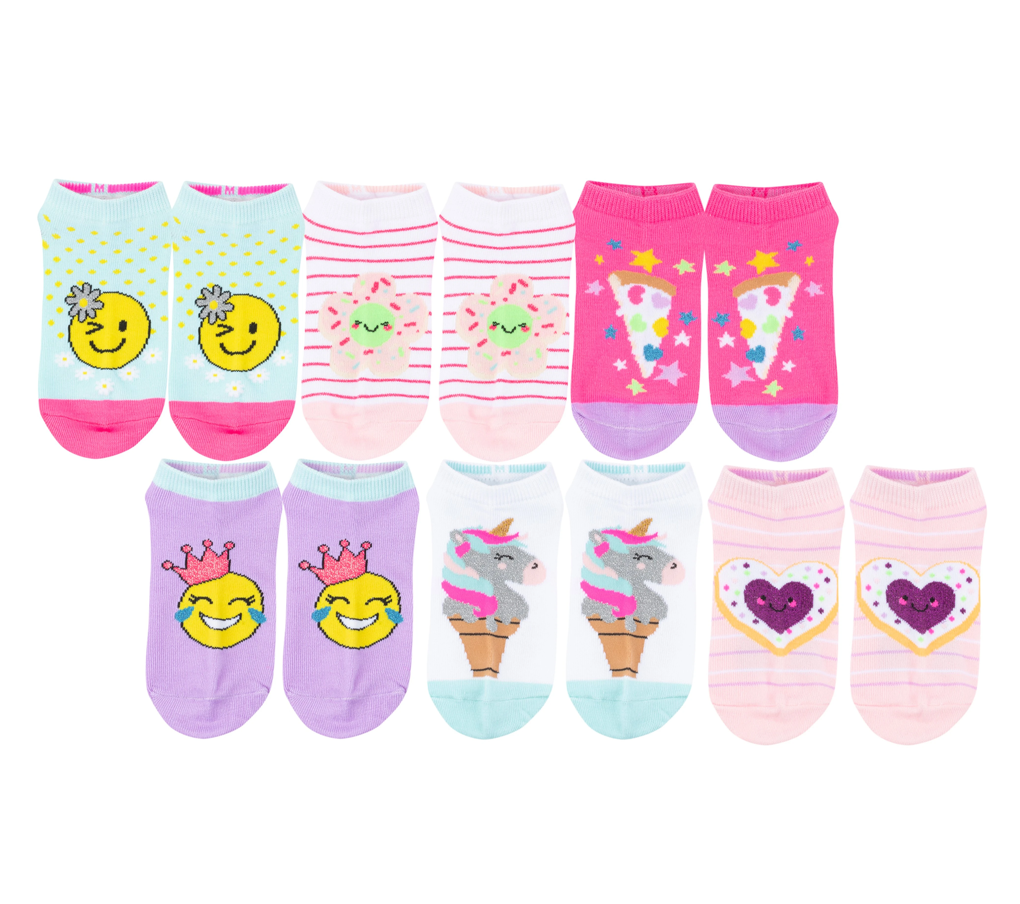 Smiley Floral Socks - 6 Pack 3 Smiley Floral Socks - 6 Pack