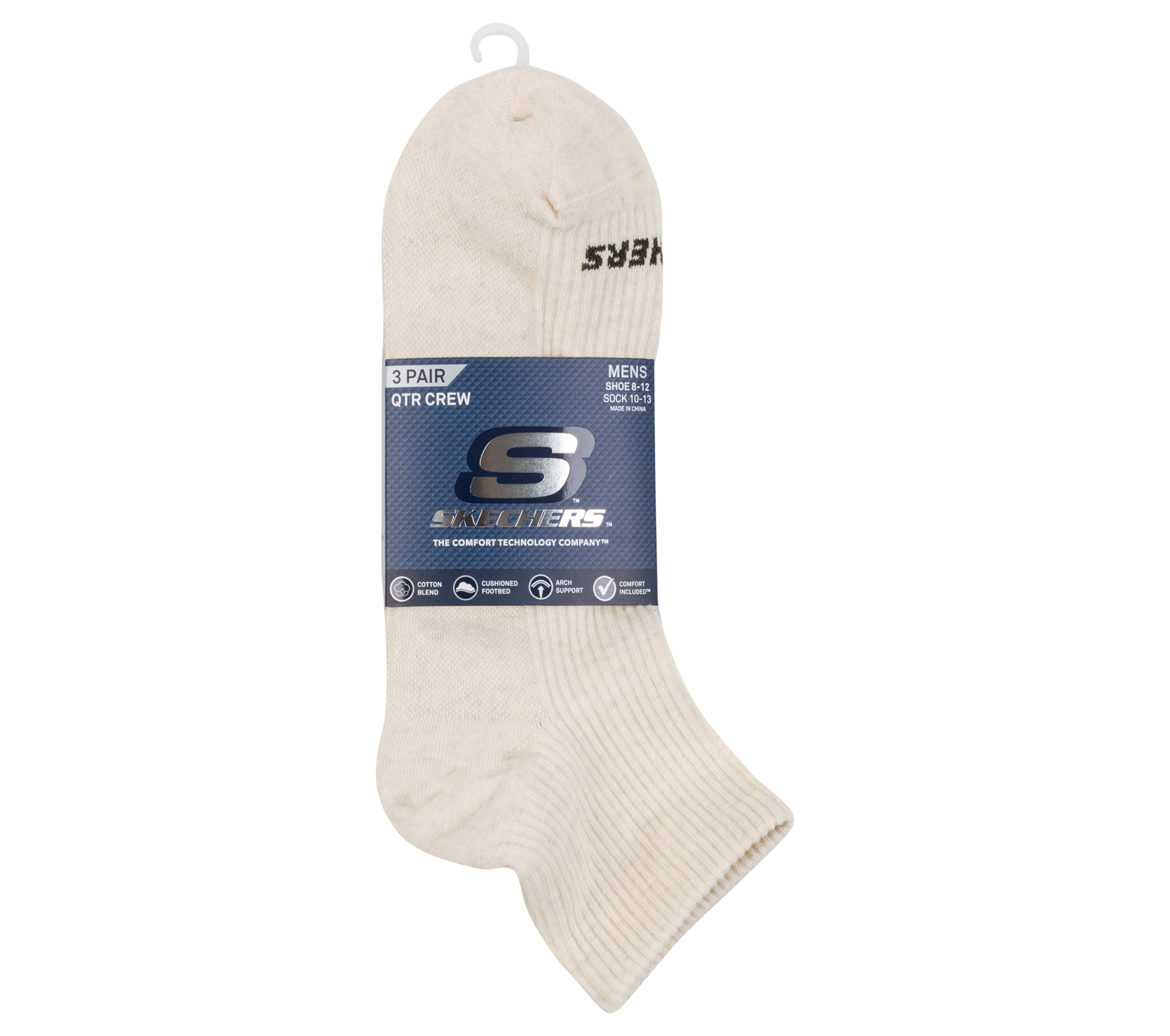 3 Pack Men's Lifestyle Quarter Ribbed Socks 3 3 Pack Men's Lifestyle Quarter Ribbed Socks